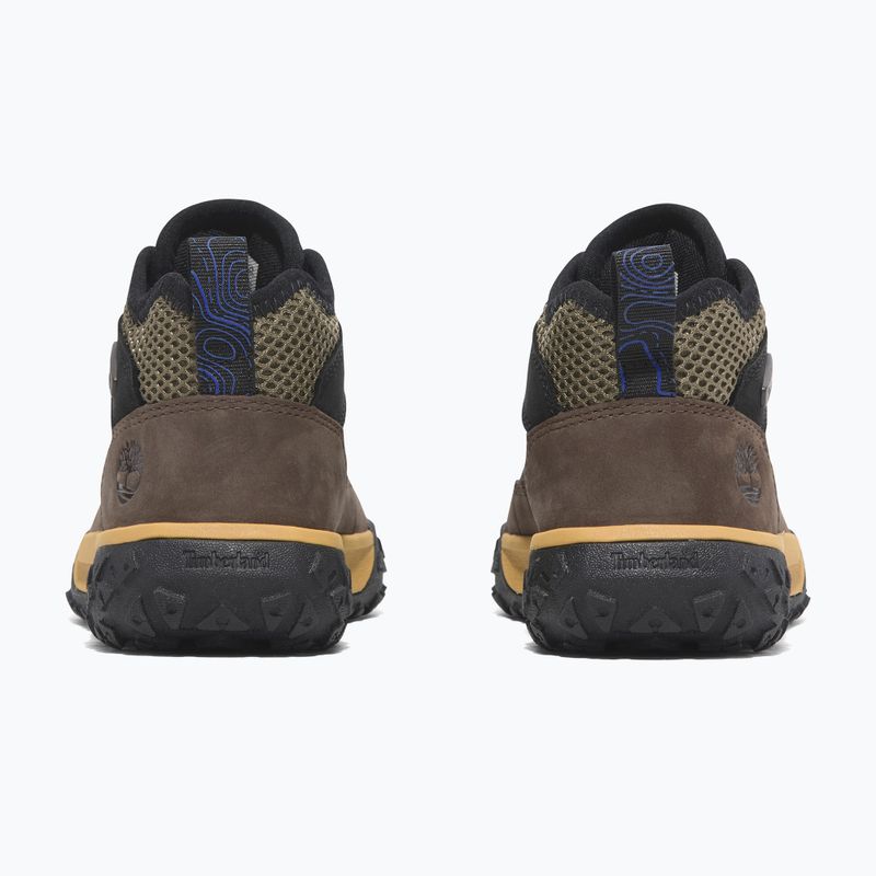 Scarpe Timberland per bambini Greenstride Motion 6 Low Lace in nabuk nero/marrone 12