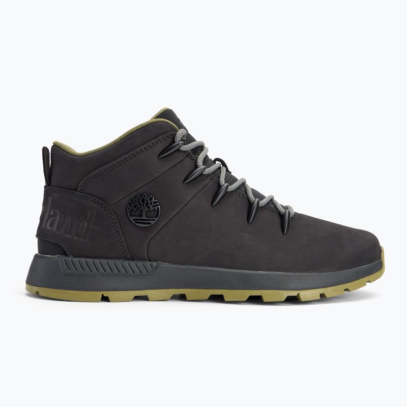 Timberland Sprint Trekker Mid Lace Uomo Scarpe in nabuk nero/verde medico 2