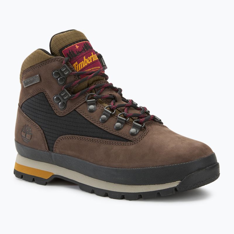 Scarpe Euro Hiker Mid da uomo Timberland in nabuk marrone scuro