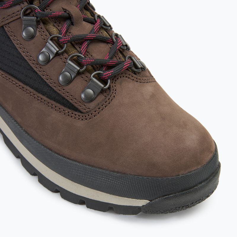 Scarpe Euro Hiker Mid da uomo Timberland in nabuk marrone scuro 7