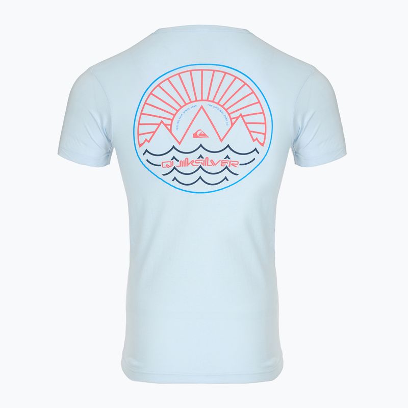 Maglietta Quiksilver Summit Sunset da uomo in combinazione blu/rosso 2