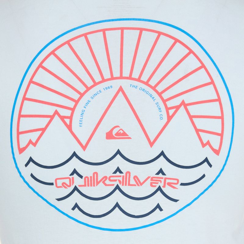Maglietta Quiksilver Summit Sunset da uomo in combinazione blu/rosso 3