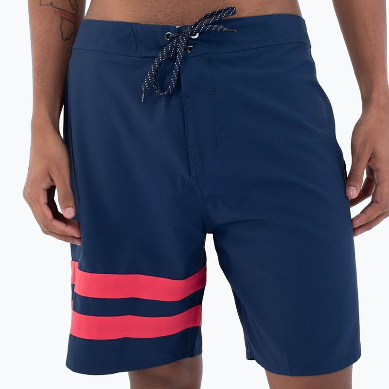 Pantaloncini da bagno Hurley Phantom Block Party 18" da uomo in blu paglierino