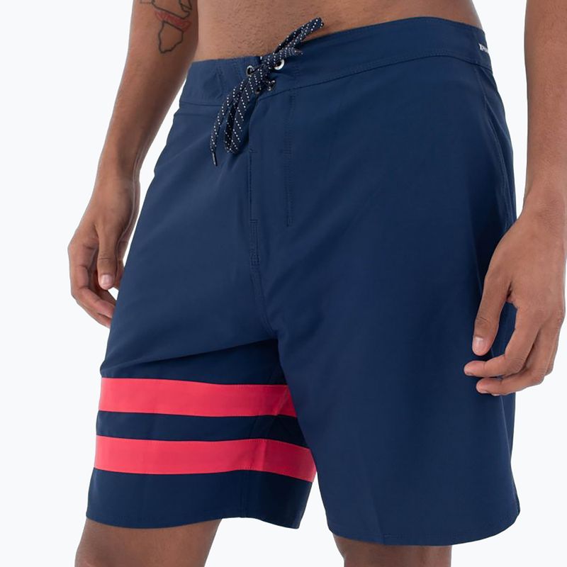Pantaloncini da bagno Hurley Phantom Block Party 18" da uomo in blu paglierino 4