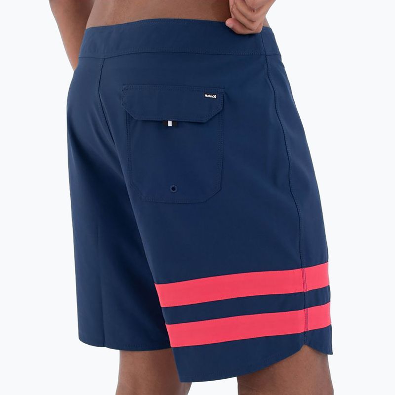 Pantaloncini da bagno Hurley Phantom Block Party 18" da uomo in blu paglierino 5