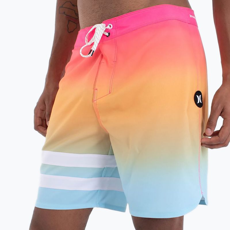 Hurley Phantom Block Party 18" pantaloncini da bagno da uomo nectarine 2