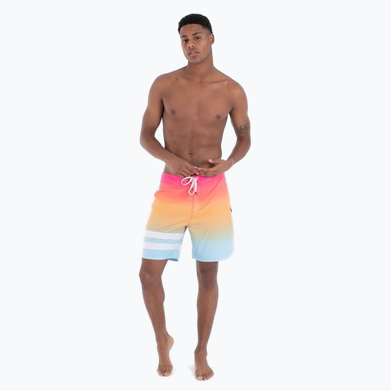 Hurley Phantom Block Party 18" pantaloncini da bagno da uomo nectarine 2 2