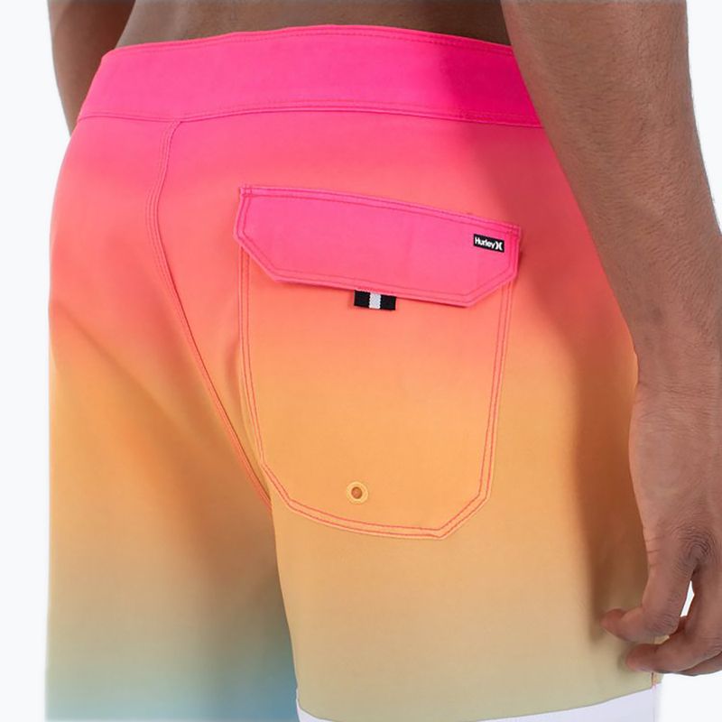 Hurley Phantom Block Party 18" pantaloncini da bagno da uomo nectarine 2 5
