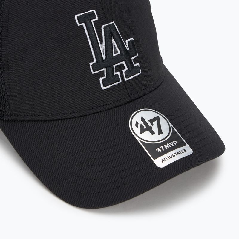 47 Brand MLB Los Angeles Dodgers Branson MVP berretto da baseball nero 3