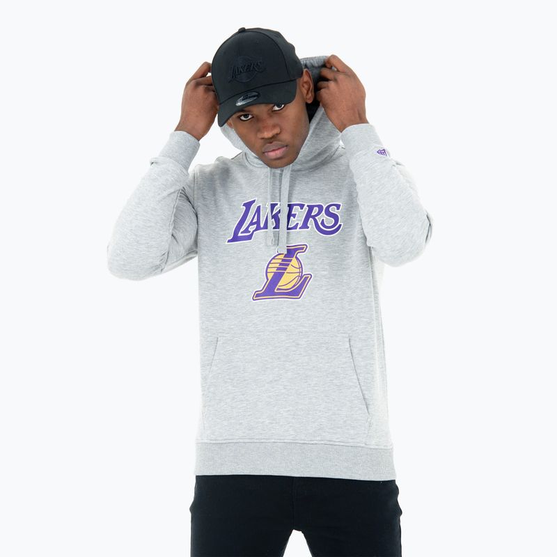 Felpa New Era NBA Regular Hoody Los Angeles Lakers uomo grigio med