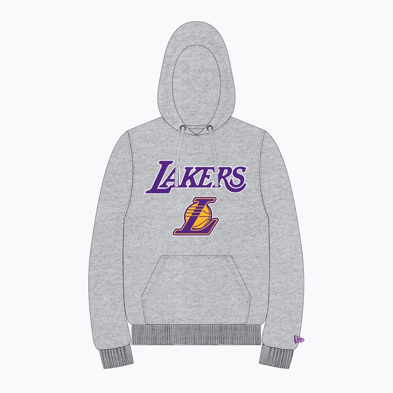 Felpa New Era NBA Regular Hoody Los Angeles Lakers uomo grigio med 6