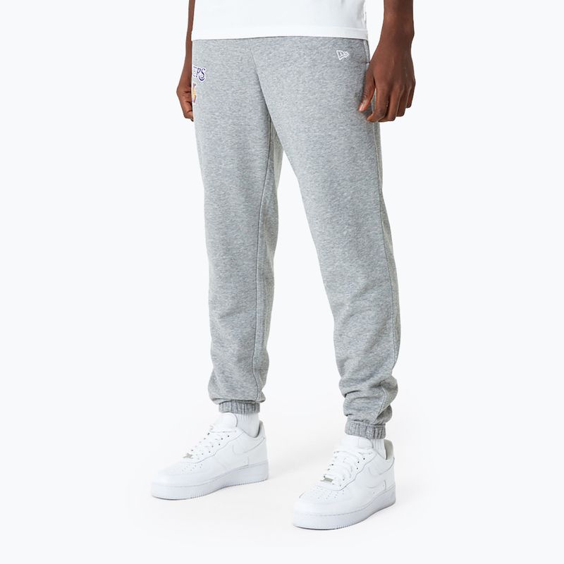 Pantaloni New Era NBA Essentials Jogger Los Angeles Lakers grigio uomo 3