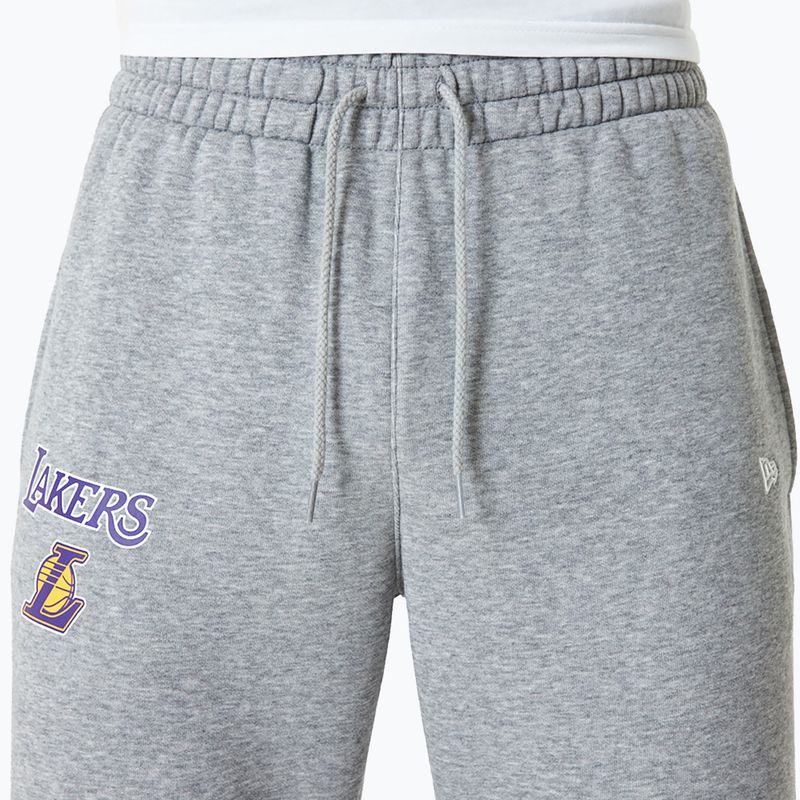 Pantaloni New Era NBA Essentials Jogger Los Angeles Lakers grigio uomo 4