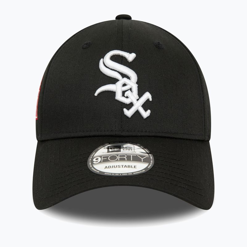 Cappello da baseball New Era Patch 9Forty Chicago White Sox uomo nero 3