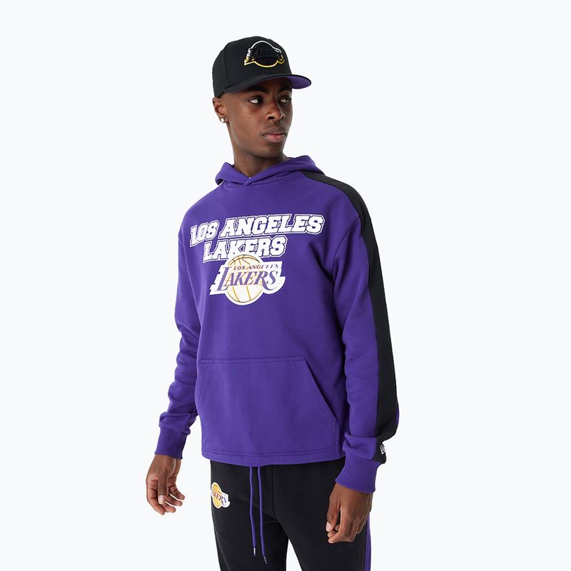 Felpa New Era NBA Large Graphic OS Hoody Los Angeles Lakers Uomo viola