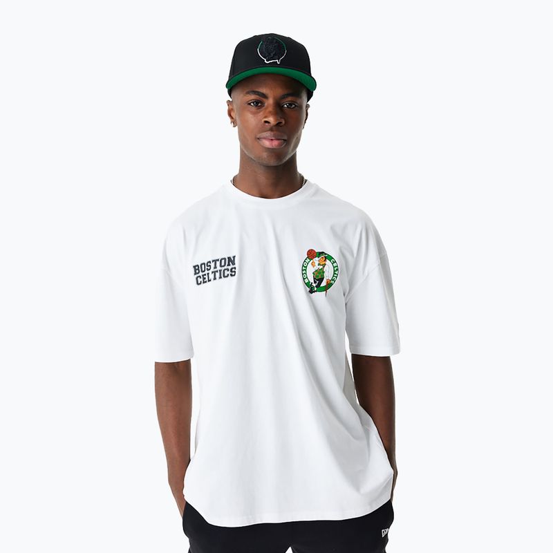 Uomo New Era NBA Large Graphic BP OS Tee Boston Celtics bianco