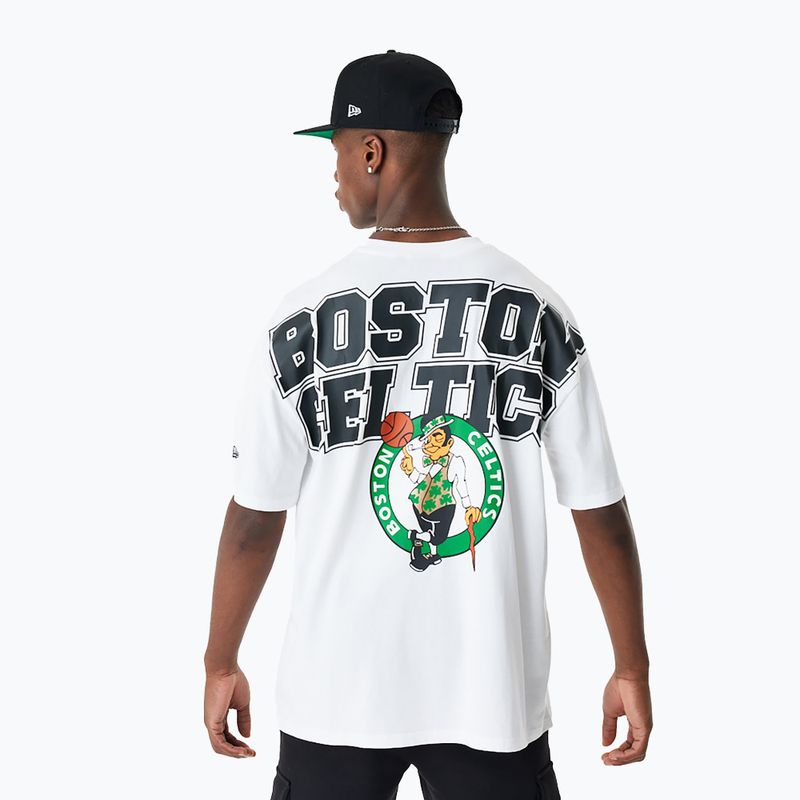 Uomo New Era NBA Large Graphic BP OS Tee Boston Celtics bianco 3