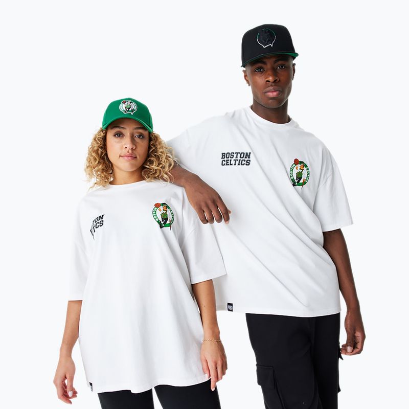 Uomo New Era NBA Large Graphic BP OS Tee Boston Celtics bianco 7