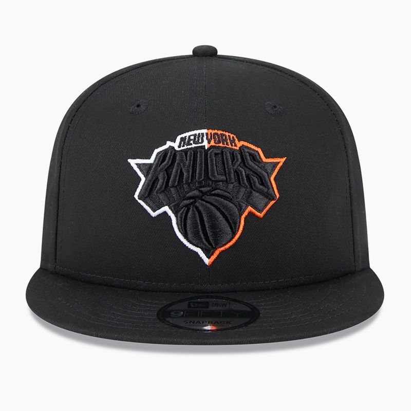 Cappello New Era Split Logo 9Fifty New York Knicks nero 3