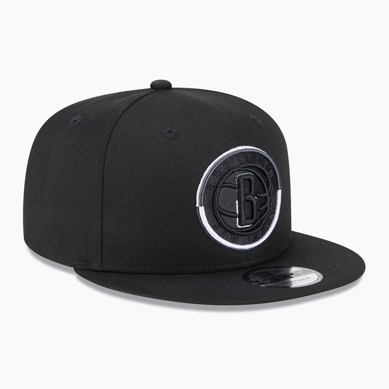 Cappello New Era Split Logo 9Fifty Brooklyn Nets nero