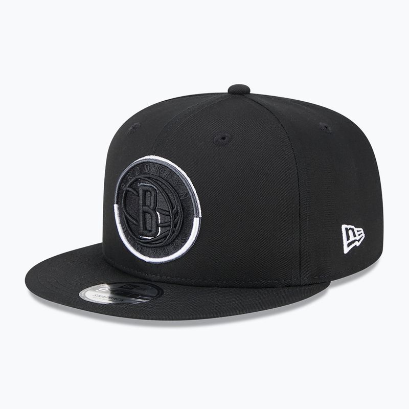 Cappello New Era Split Logo 9Fifty Brooklyn Nets nero 2