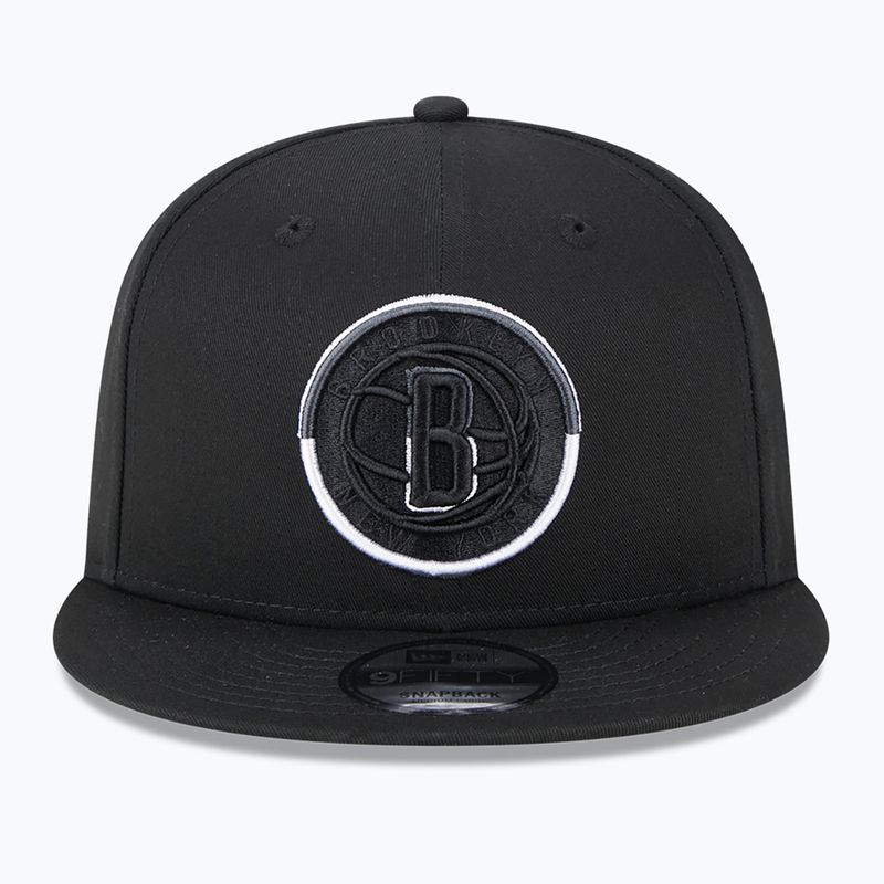 Cappello New Era Split Logo 9Fifty Brooklyn Nets nero 3