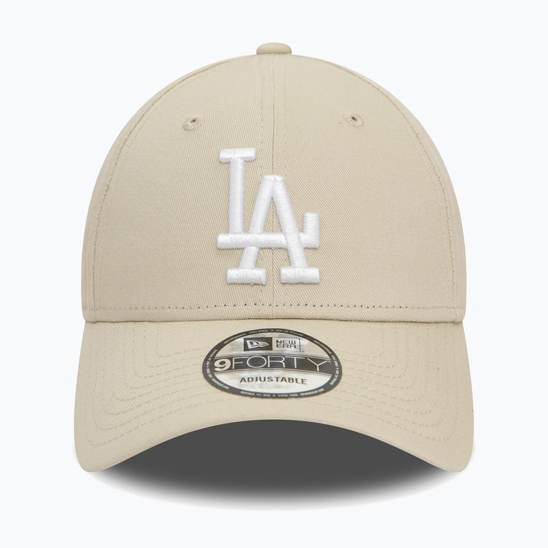 Cappello da baseball New Era Side Patch 9Forty Los Angeles Dodgers da uomo, beige chiaro 2