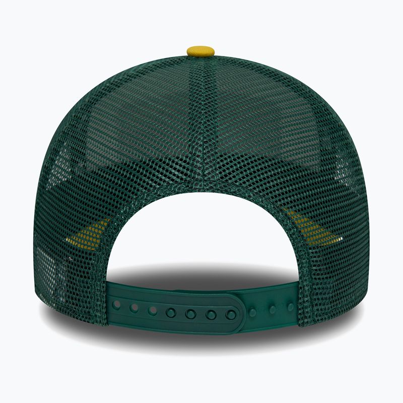 Cappello da baseball New Era Patch Trucker giallo da uomo 4