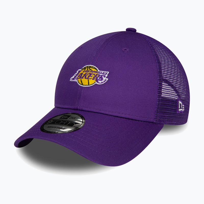 Cappello da baseball New Era Home Field 9Forty Trucker Los Angeles Lakers Uomo viola 2