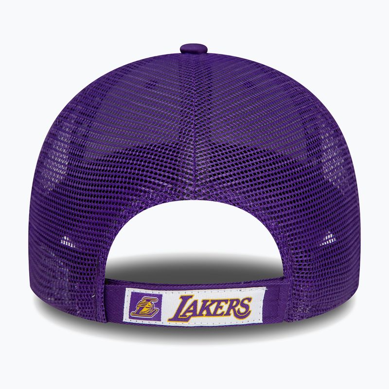 Cappello da baseball New Era Home Field 9Forty Trucker Los Angeles Lakers Uomo viola 4