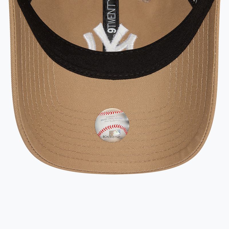 Cappello da baseball New Era League Essential 9Twenty New York Yankees beige chiaro 7