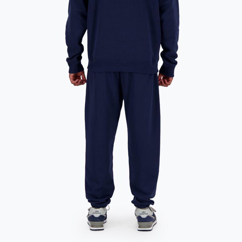 Pantaloni New Balance French Terry Jogger da uomo nb navy 2