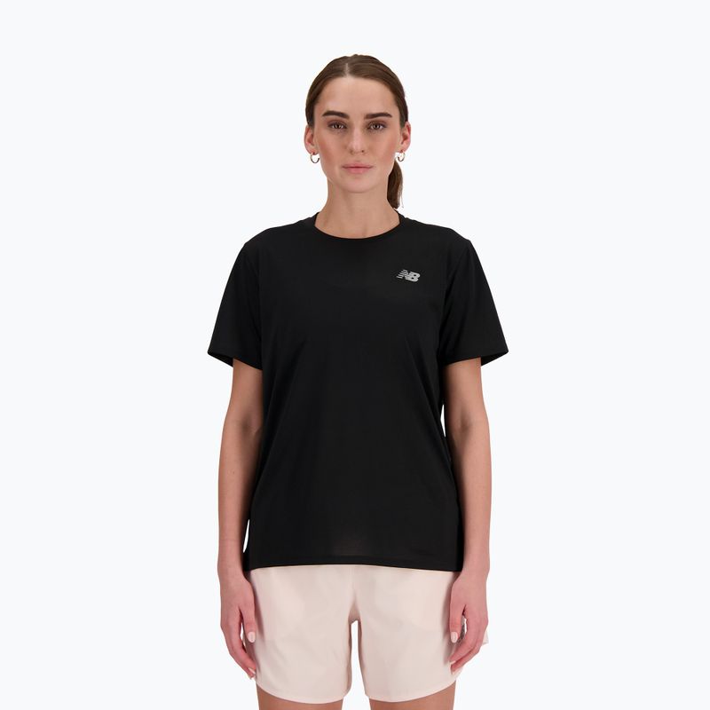 Maglietta da corsa New Balance Essentials SS da donna, nero
