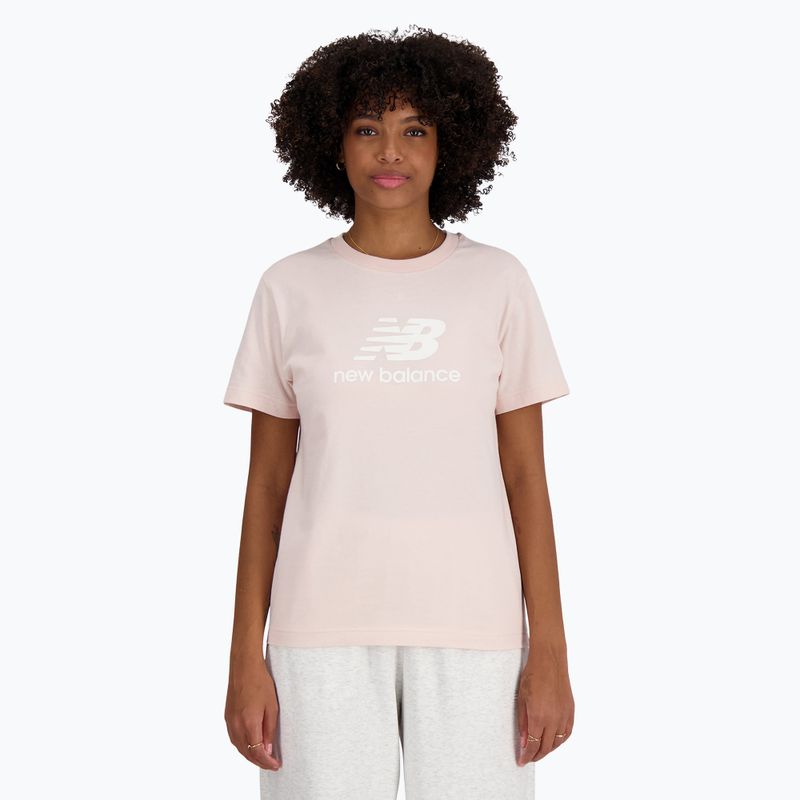 Maglietta New Balance Jersey Stacked Logo quartzpi da donna