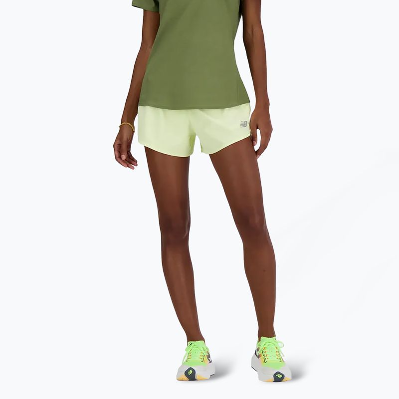 Pantaloncini da corsa New Balance RC Seamless 3 Inch lime light donna