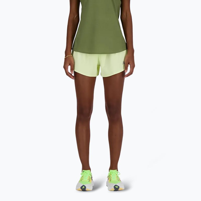 Pantaloncini da corsa New Balance RC Seamless 3 Inch lime light donna 3