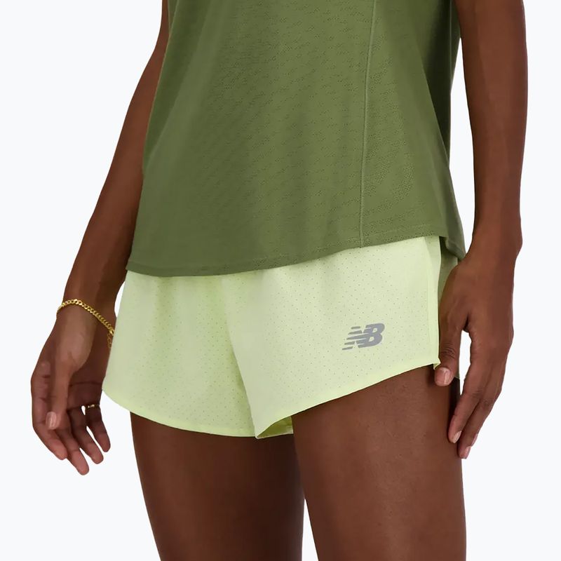Pantaloncini da corsa New Balance RC Seamless 3 Inch lime light donna 5