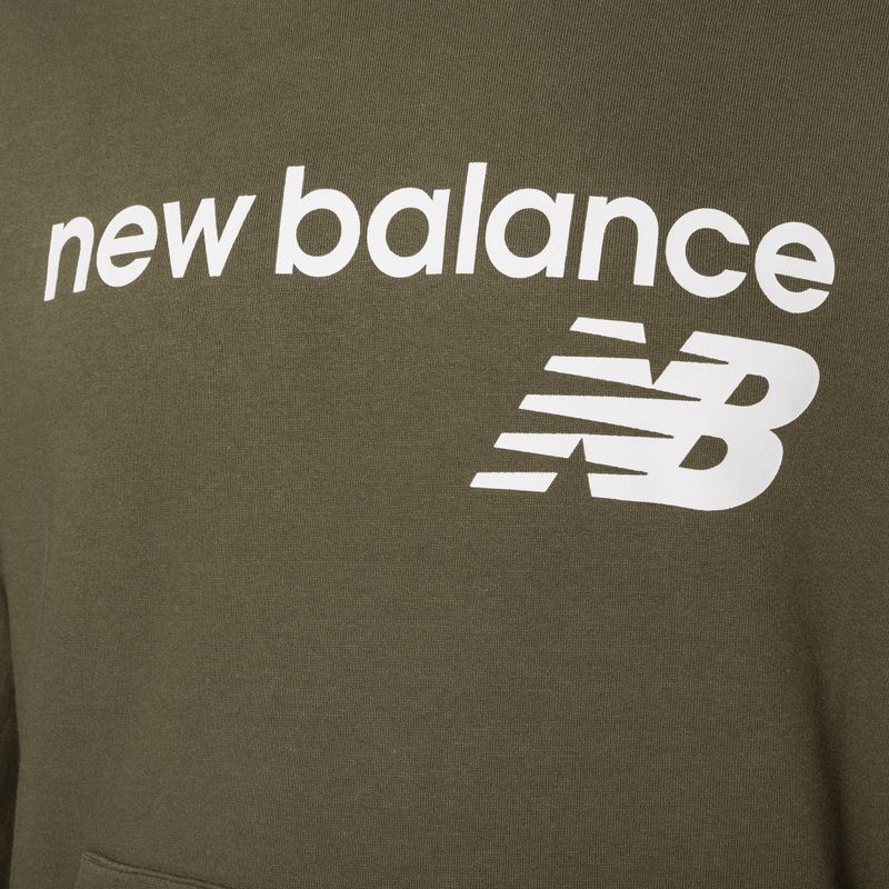 Felpa con cappuccio New Balance Core Fleece Uomo, muschio scuro 7