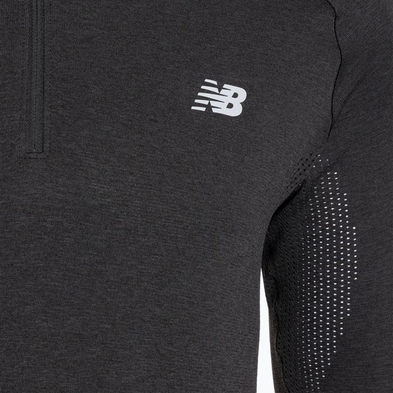 Felpa da uomo New Balance Athletics Seamless 1/4 ZIP nero 3