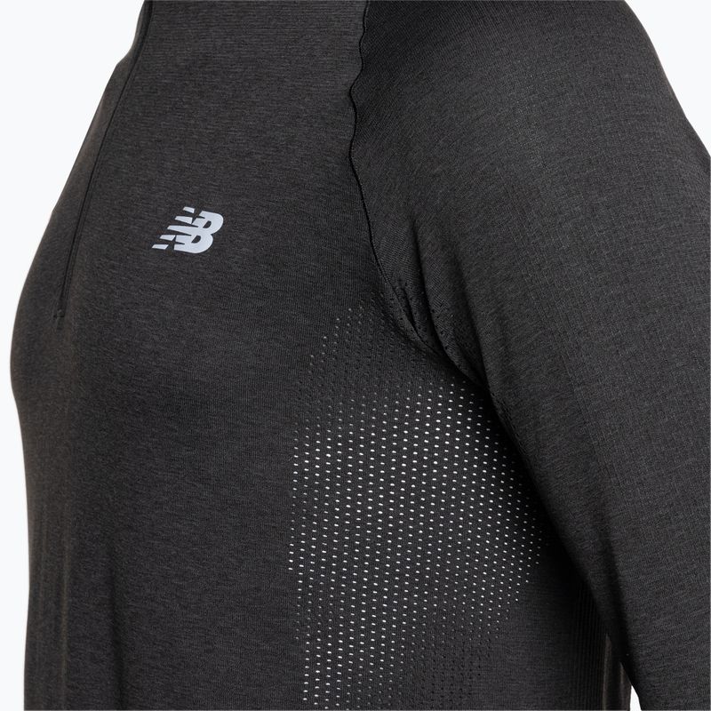 Felpa da uomo New Balance Athletics Seamless 1/4 ZIP nero 4