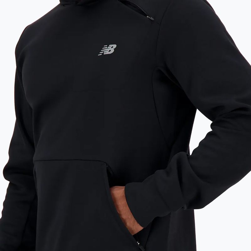 Felpa con cappuccio New Balance Tech Knit Uomo nero 4