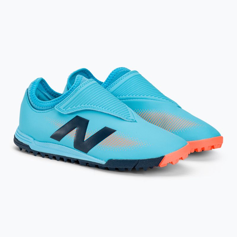 Scarpe da calcio per bambini New Balance Furon Dispatch JNR HOOK & LOOP TF V7+ squadra blu cielo 4