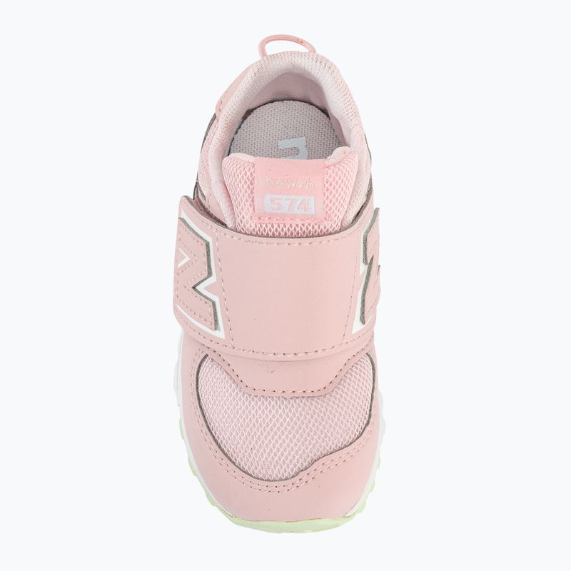 New Balance NW574 scarpe da bambino rosa conchiglia 6