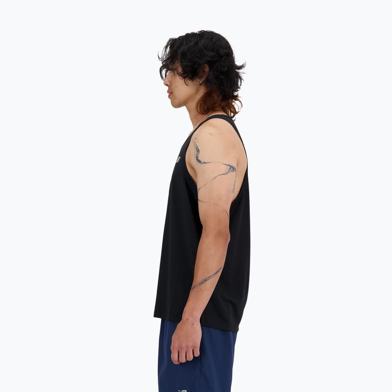 Canotta New Balance Sport Essentials Singlet nera da uomo per la corsa 3
