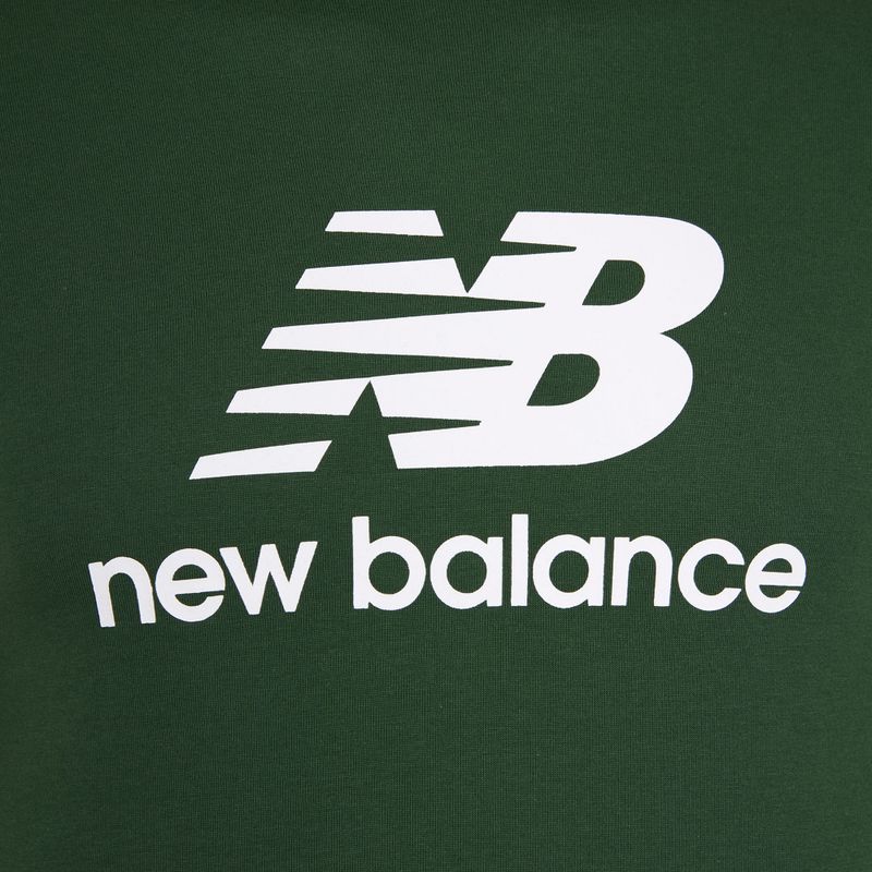 T-shirt New Balance Stacked Logo night watch verde Uomo 3