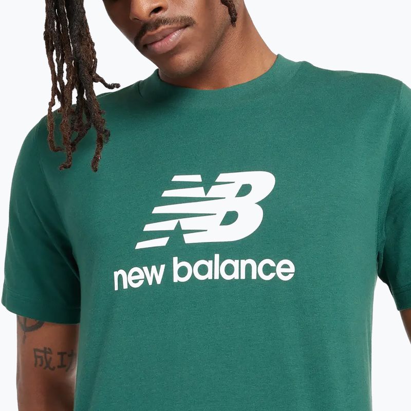 T-shirt New Balance Stacked Logo night watch verde Uomo 4