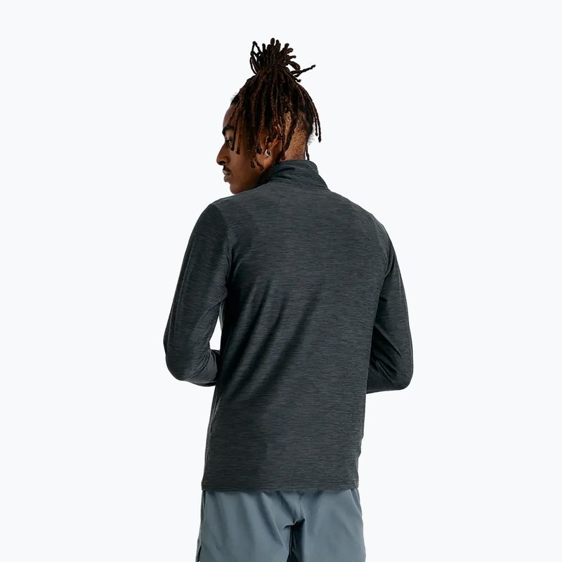 Felpa da running uomo New Balance Space Dye 1/4 Zip black 3