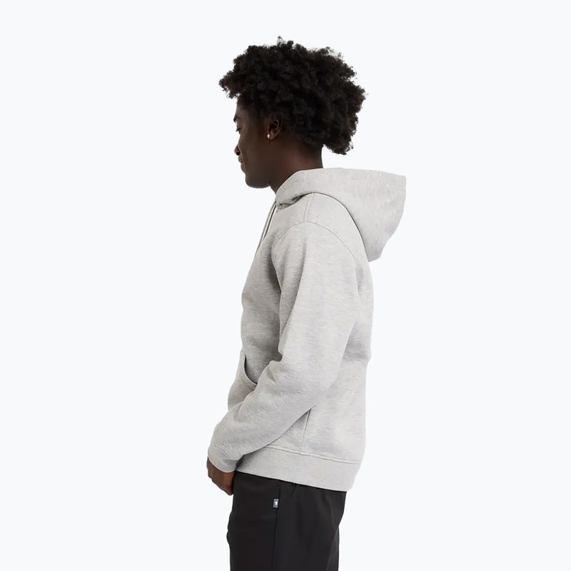 Felpa con cappuccio New Balance Core Brushed da uomo, grigio atletico 3