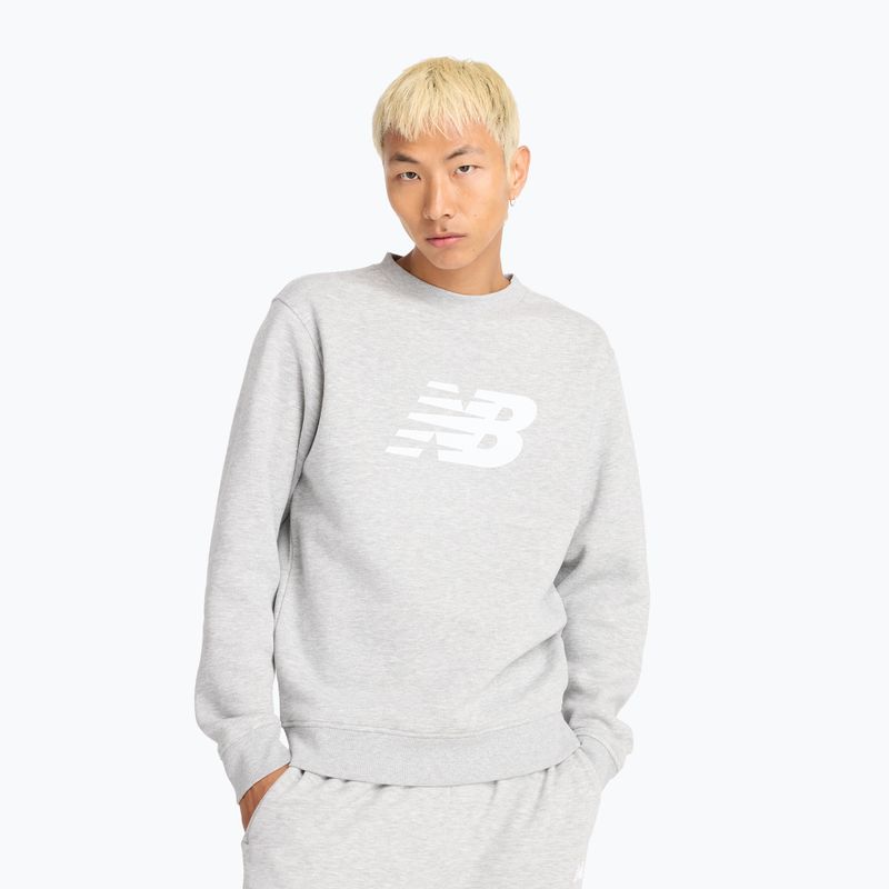 Felpa da uomo New Balance Sport Core Brushed Crew reflection/white/light arctic grey