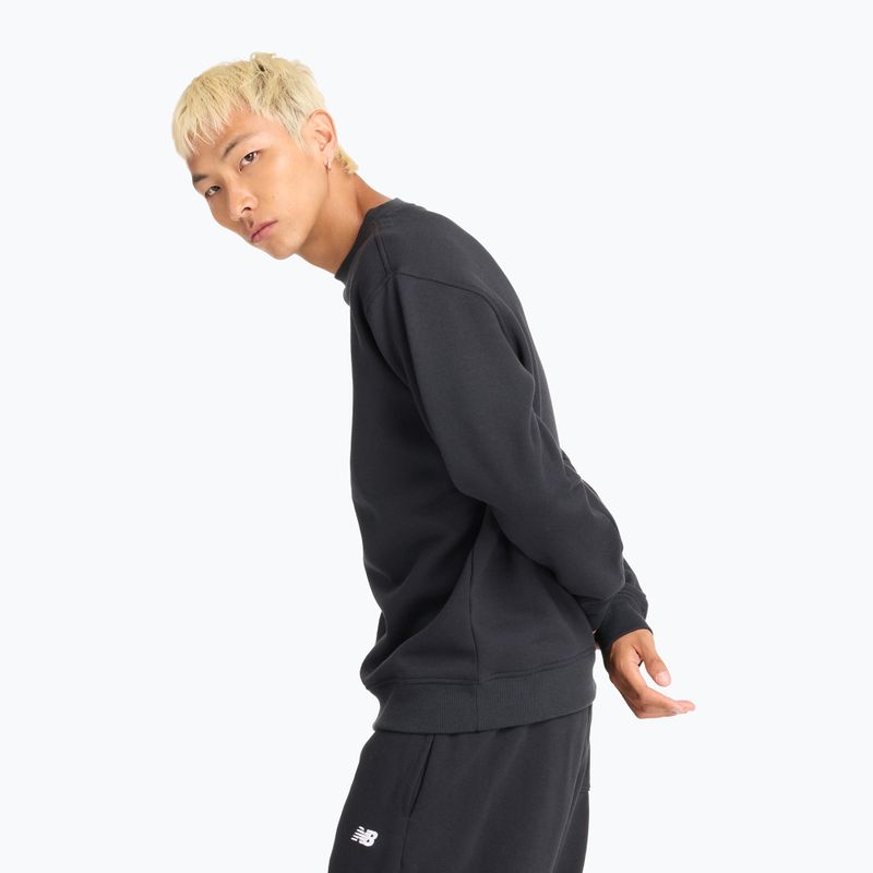 Felpa da uomo New Balance Sport Core Brushed Crew black/white 3